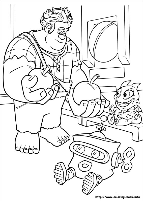 567x794 Wreck It Ralph Coloring Picture
