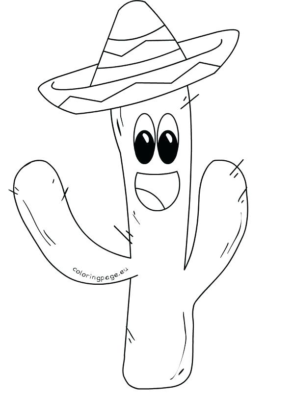 595x808 This Is Cactus Coloring Page Images Cactus Sombrero Coloring Page