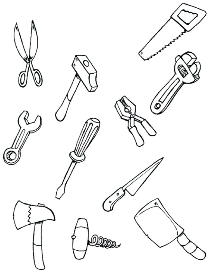 690x900 Tools Coloring Pages Tool Coloring Pages For Kids Carpenter