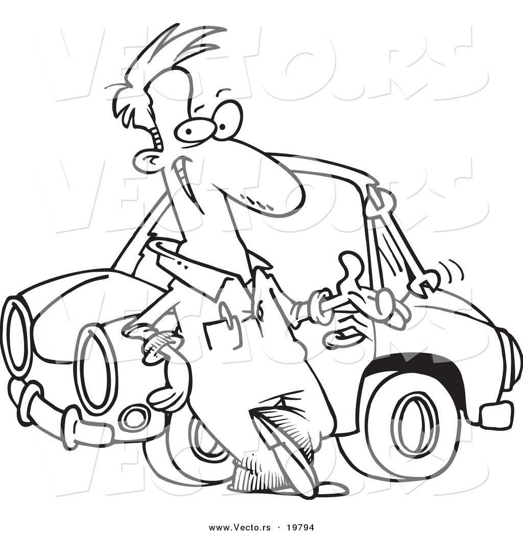 1024x1044 Vector Of A Cartoon Male Auto Mechanic Tossing A Wrench