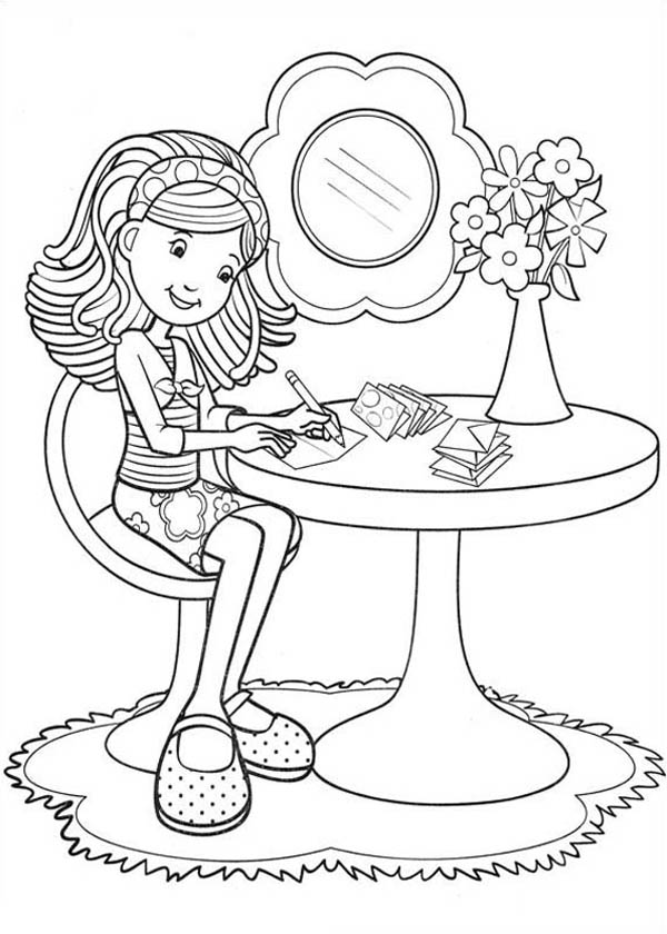 600x840 Groovy Girls Writing Letter Coloring Pages Batch Coloring