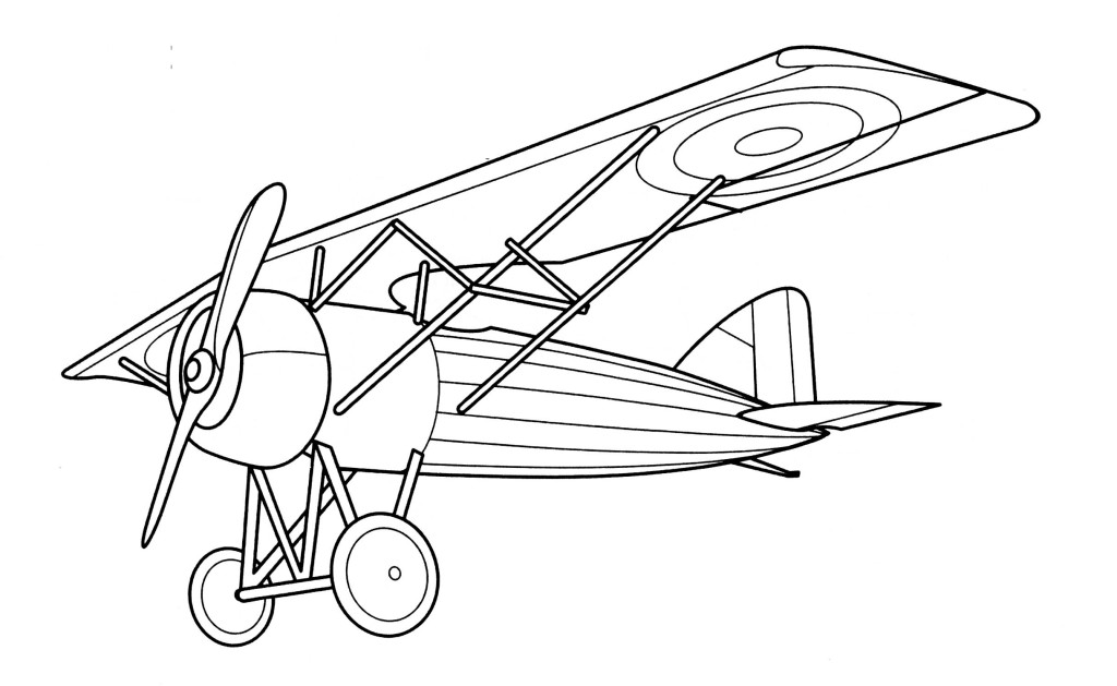 1024x629 Images Of Old Airplane Coloring Pages
