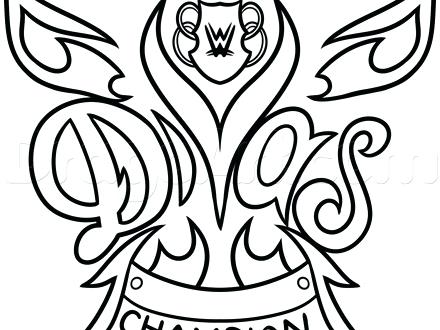 440x330 Wrestling Color Pages Coloring Pages Wrestling Wwe Champion Belt