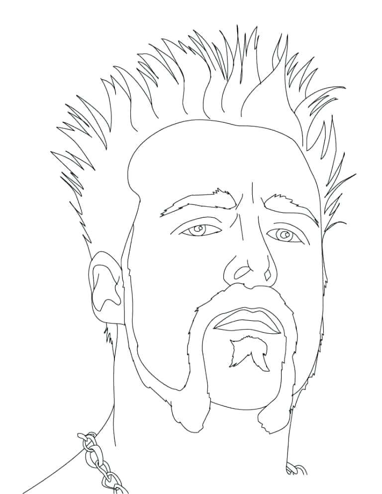 768x993 Wwe Coloring Pages