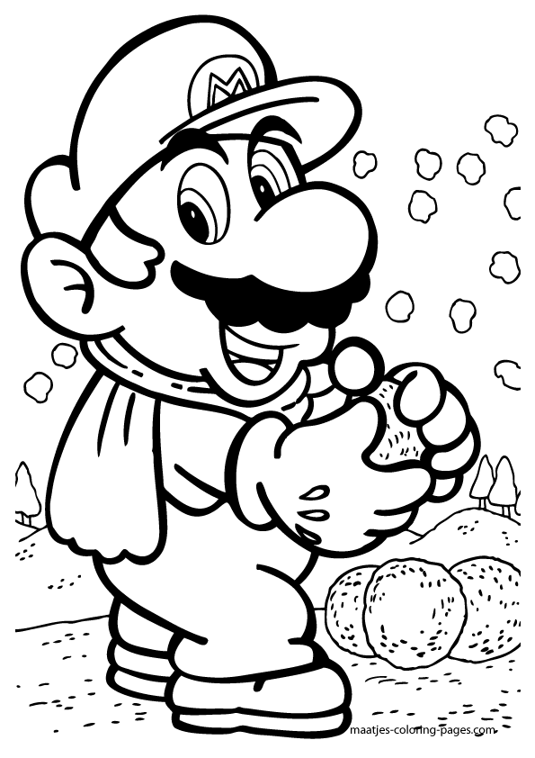 595x842 Free Printable Mario Coloring Pages For Kids