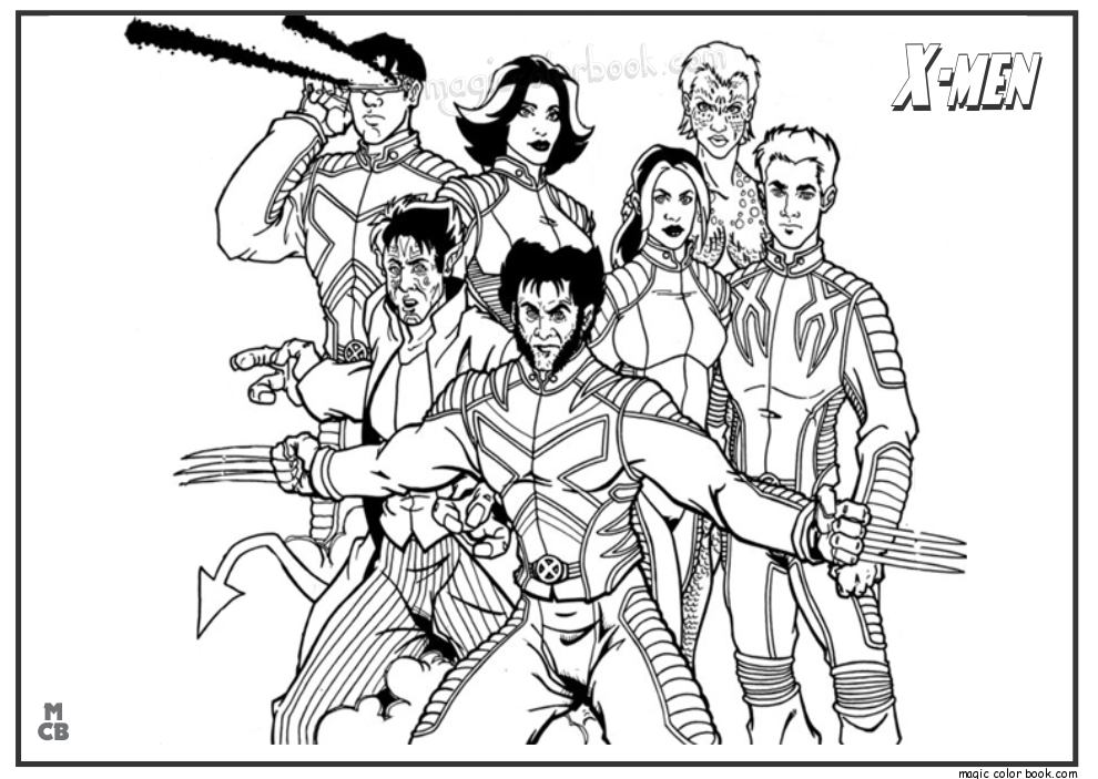 990x703 Xmen Coloring Pages Free X Men Coloring Pages Free Printable