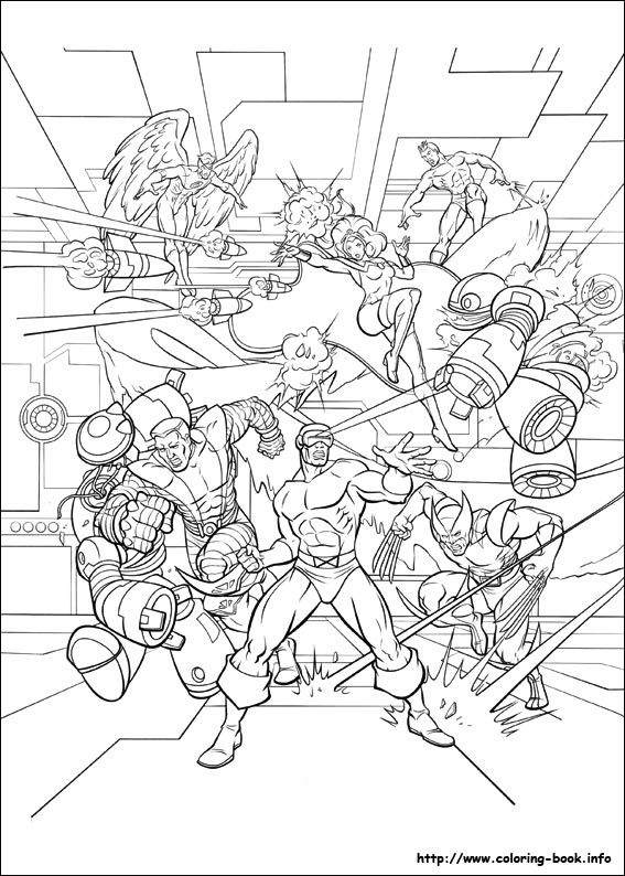 567x794 X Men Coloring Picture