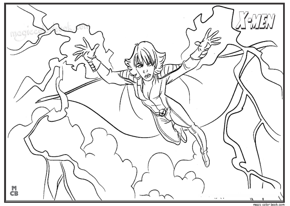 990x703 X Men Coloring Pages Free Printable