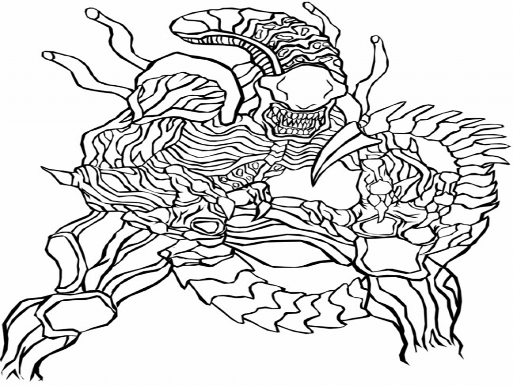 1024x768 Alien Coloring Pages Luxury Predalien Coloing Bing Images Logo