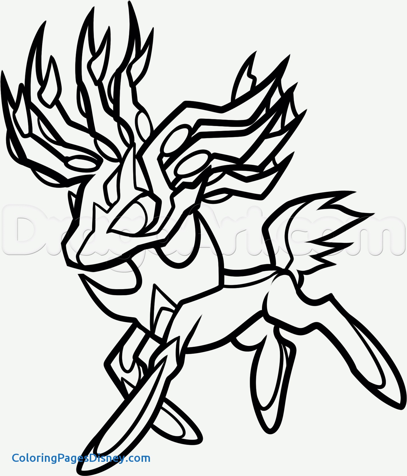 1406x1643 Pokemon Coloring Pages Xerneas Unique Xerneas Coloring Page