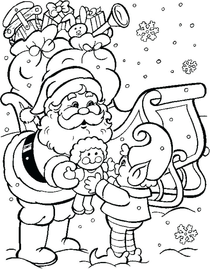 718x921 Santa Coloring Pages
