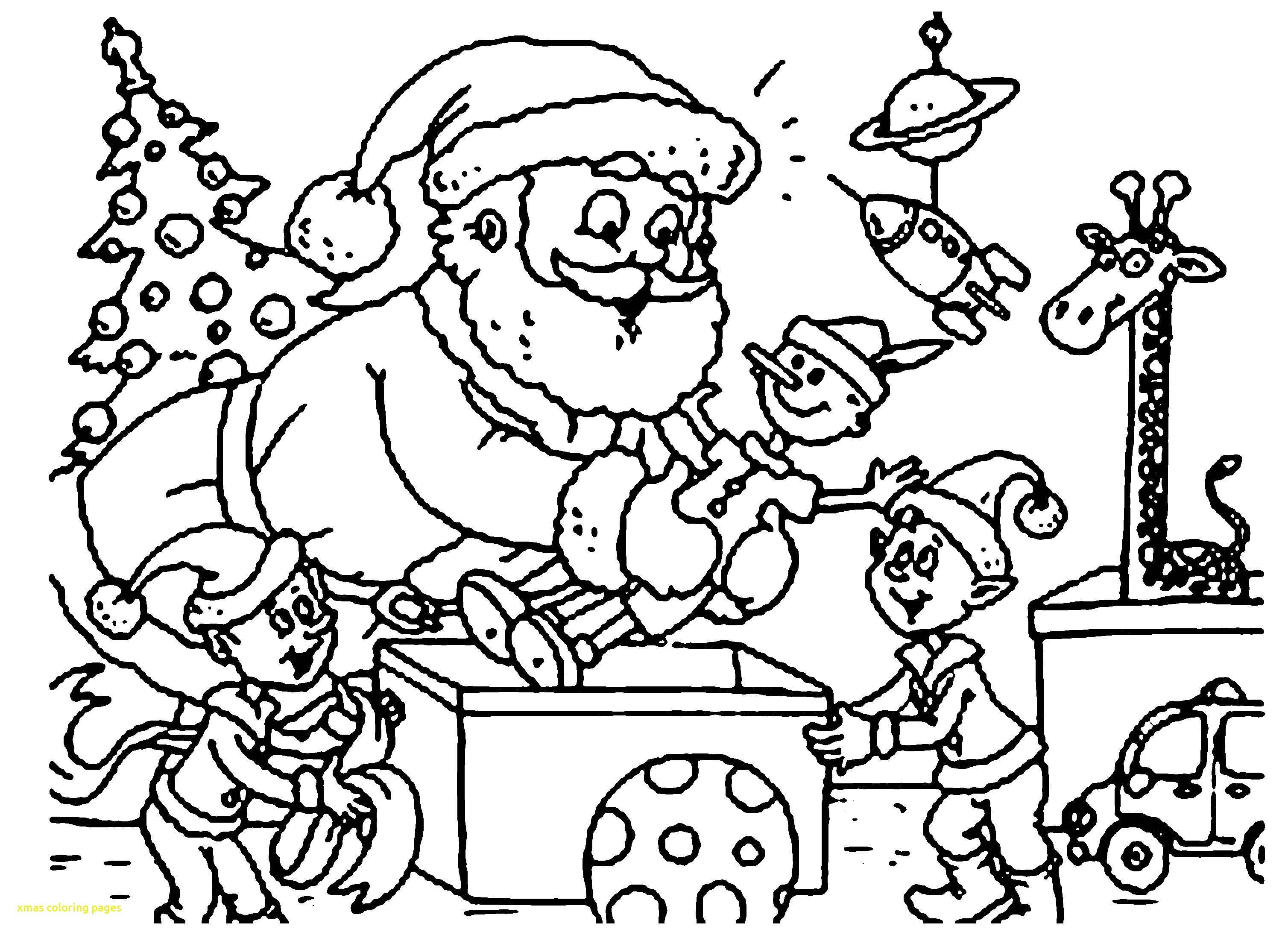 3016x2182 Xmas Coloring Pages With Christmas Free And Gambarmewarnai