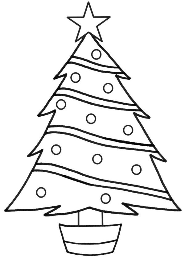 600x839 Christmas Tree Coloring Page Printable