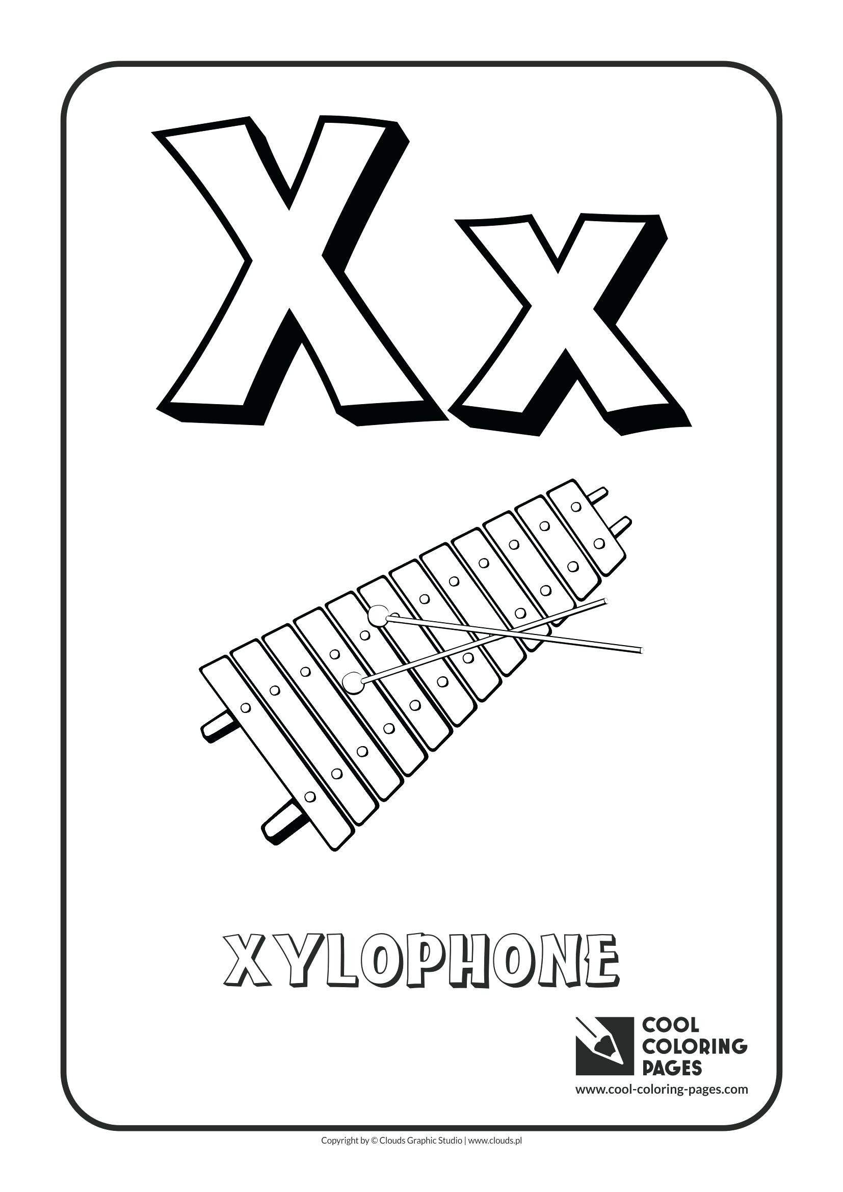 1654x2339 Letter X Is For Xylophone Coloring Page Free Printable Pages Fancy