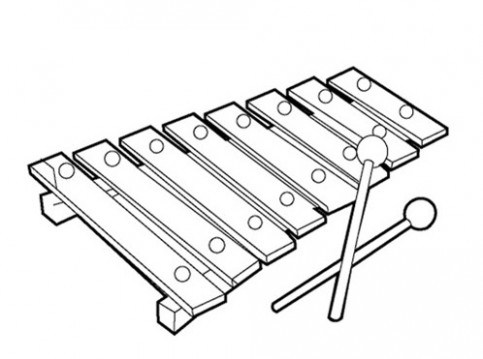 483x359 Xylophone Coloring Pages