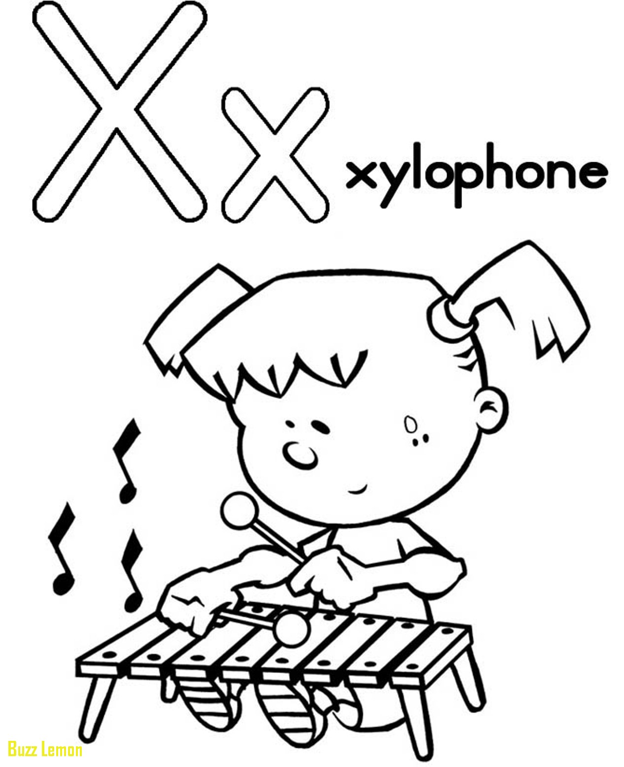 Xylophone Coloring Page at GetDrawings | Free download