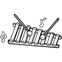 200x200 Xylophone Coloring Pages Surfnetkids