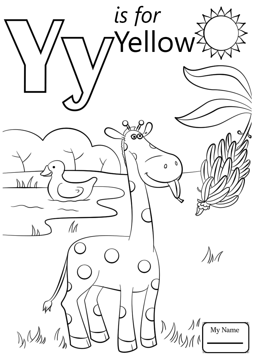 866x1224 Letter Y Coloring Pages