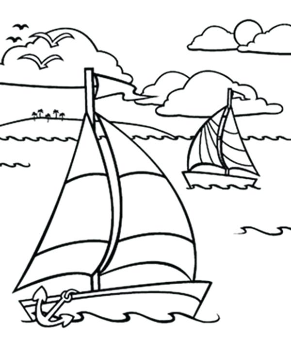 600x704 Coloring Pages Of Boats Free Coloring Pages Speed Boats Drawn