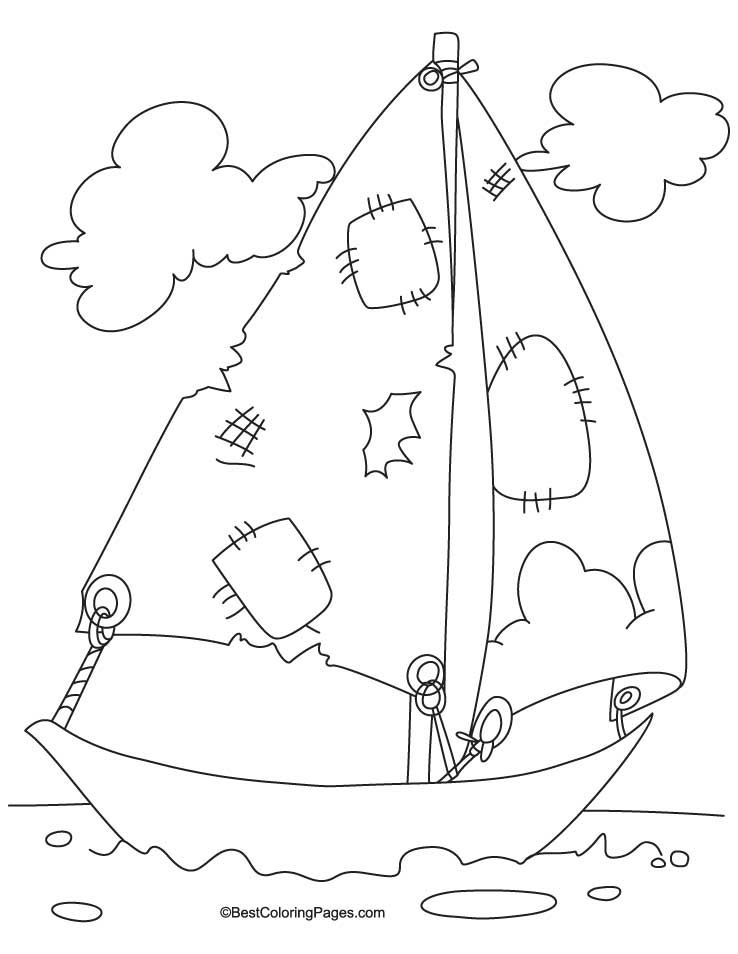 738x954 Poor Yacht Coloring Page Free Printable