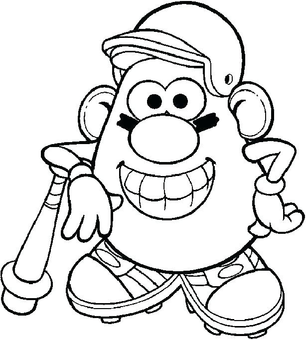 614x682 Coloring New York Yankees Coloring Pages Potato Head Free New