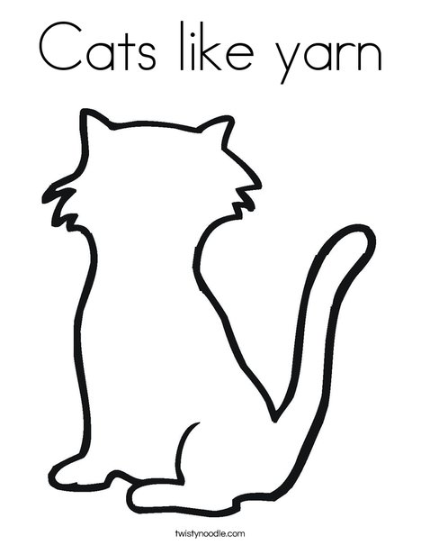 468x605 Cats Like Yarn Coloring Page