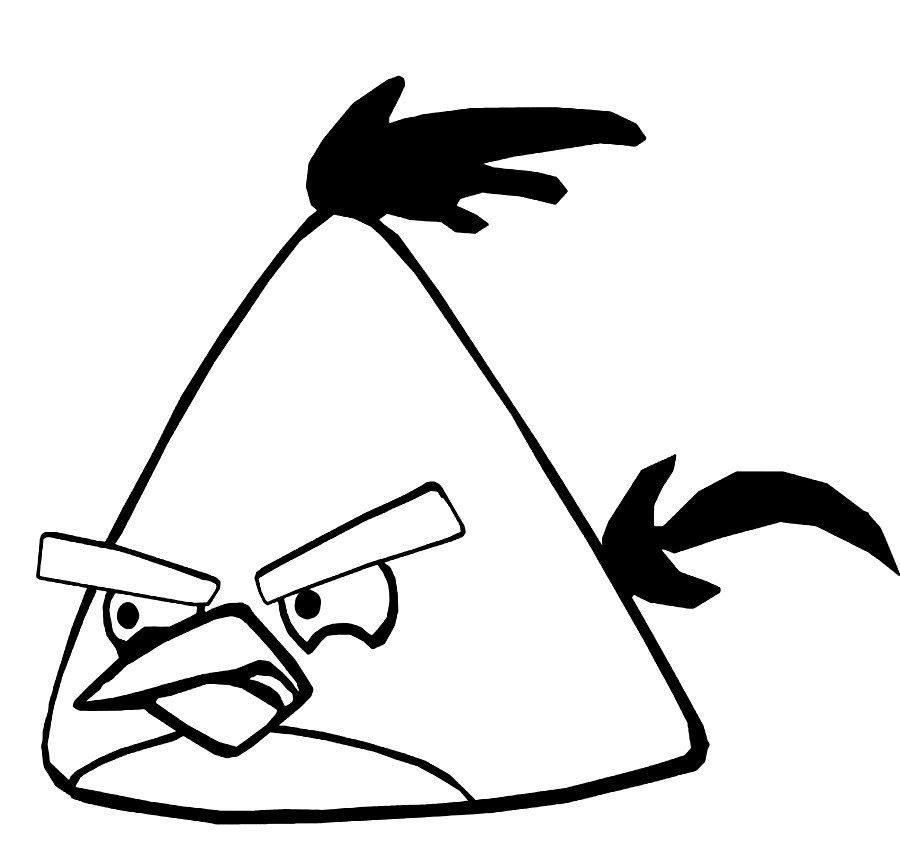 900x856 Angry Birds Yellow Bird Coloring Pages