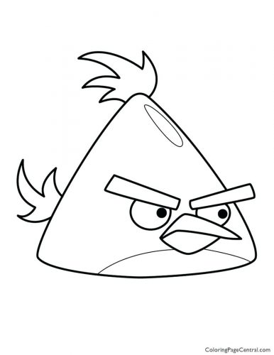 386x500 Coloring Page Angry Birds Coloring Page Chuck The Yellow Bird