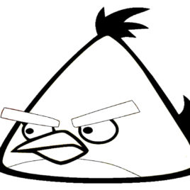 268x268 Angry Birds Coloring Pages Yellow Bird Coloringstar Yellow Bird