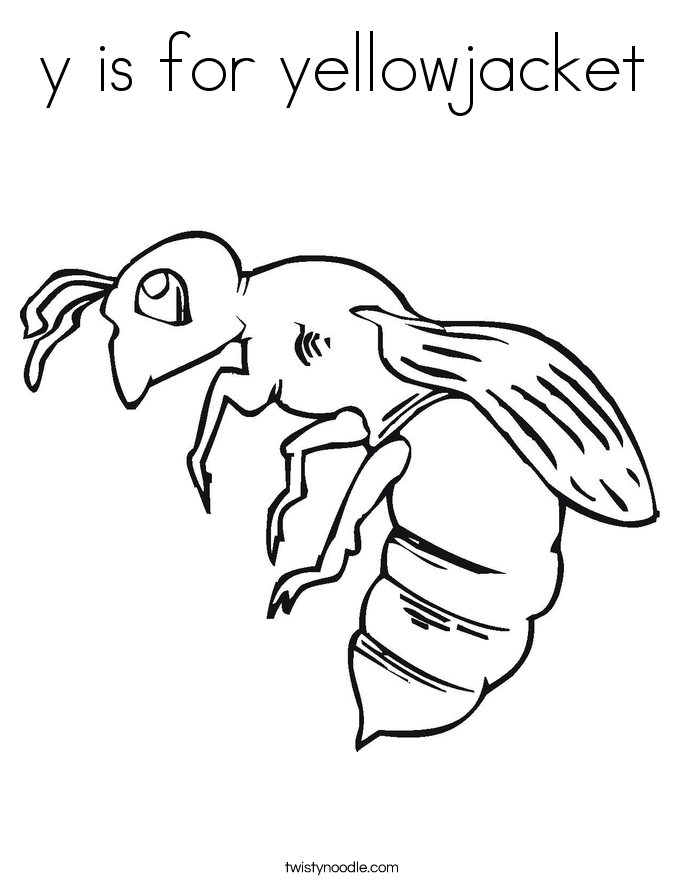 685x886 Y Is For Yellowjacket Coloring Page