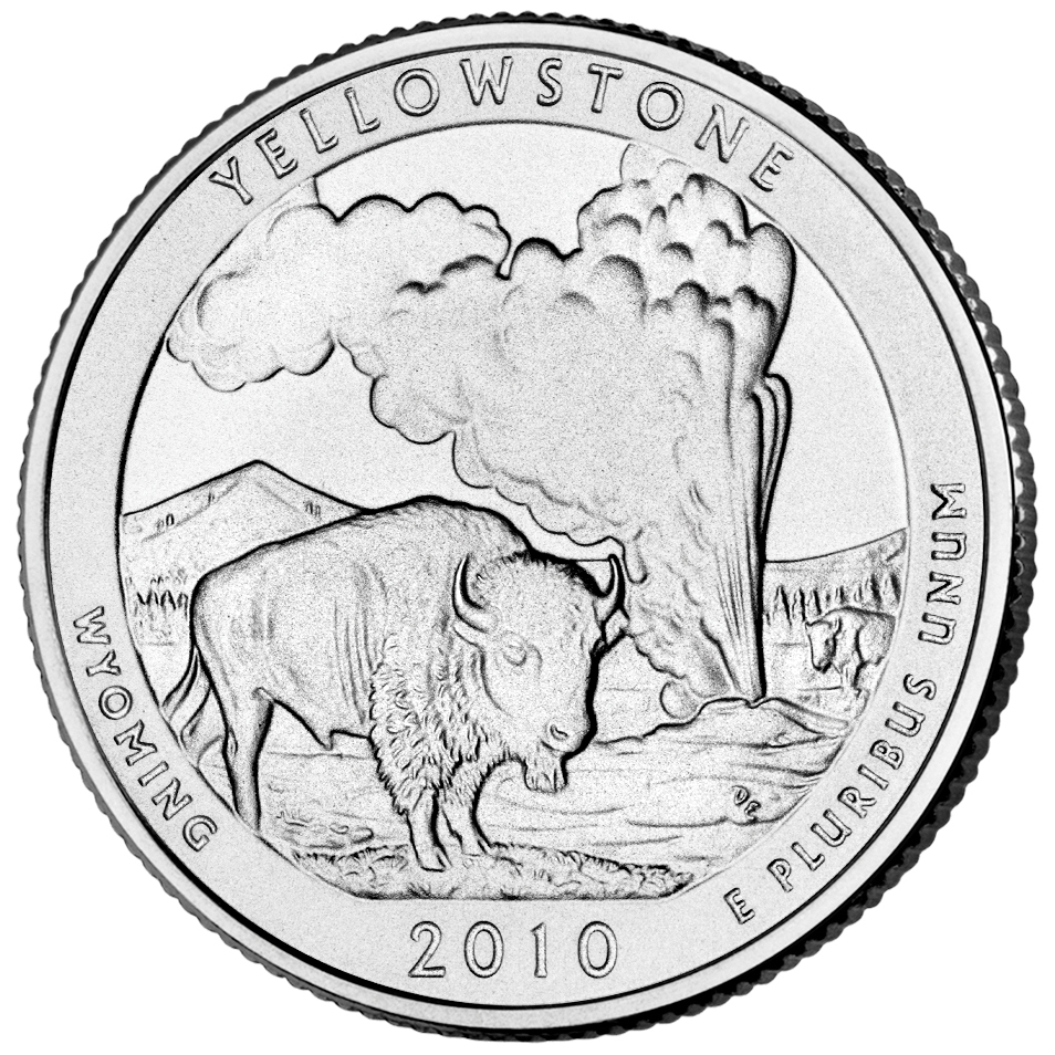 954x954 Yellowstone National Park Quarter U S Mint