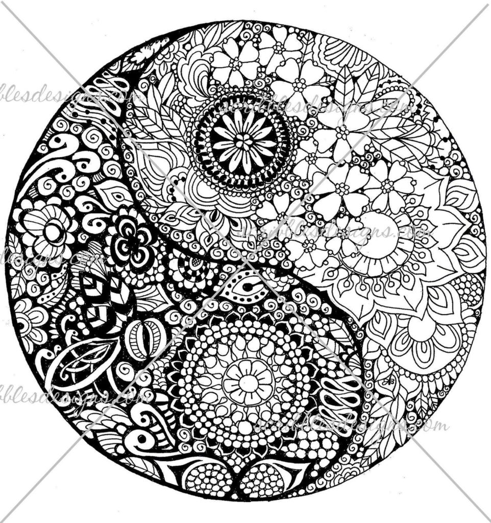 962x1024 Yin Yang Coloring Pages Sheet Get Bubbles