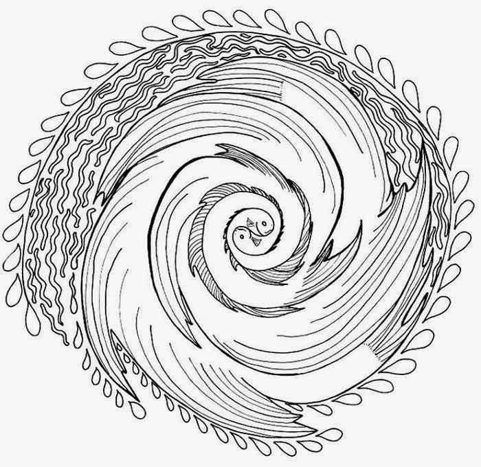 700x680 Energy Yin Yang Mandala Coloring Pages Fishes