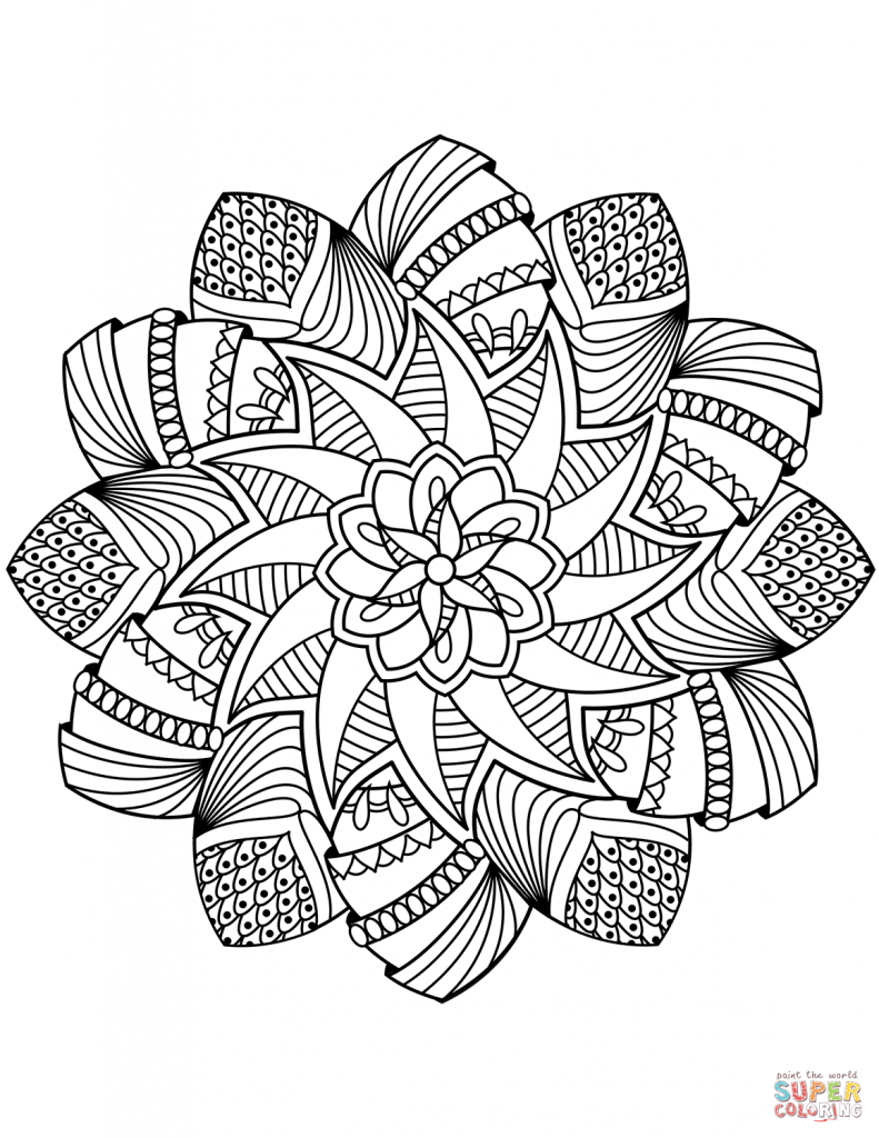 791x1024 Mandala Coloring Pages Art Free For Adults Easy Is Fun High