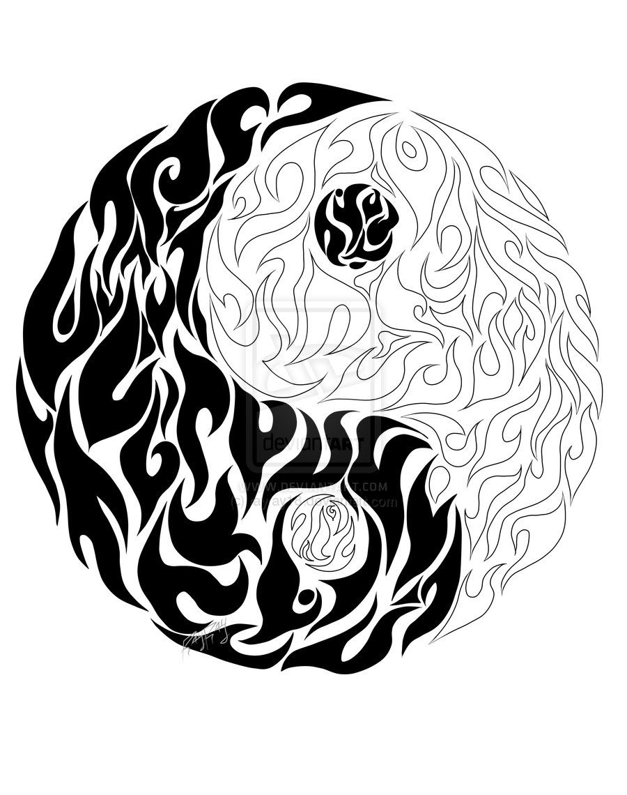 900x1140 Coloring Pages Yin Yang