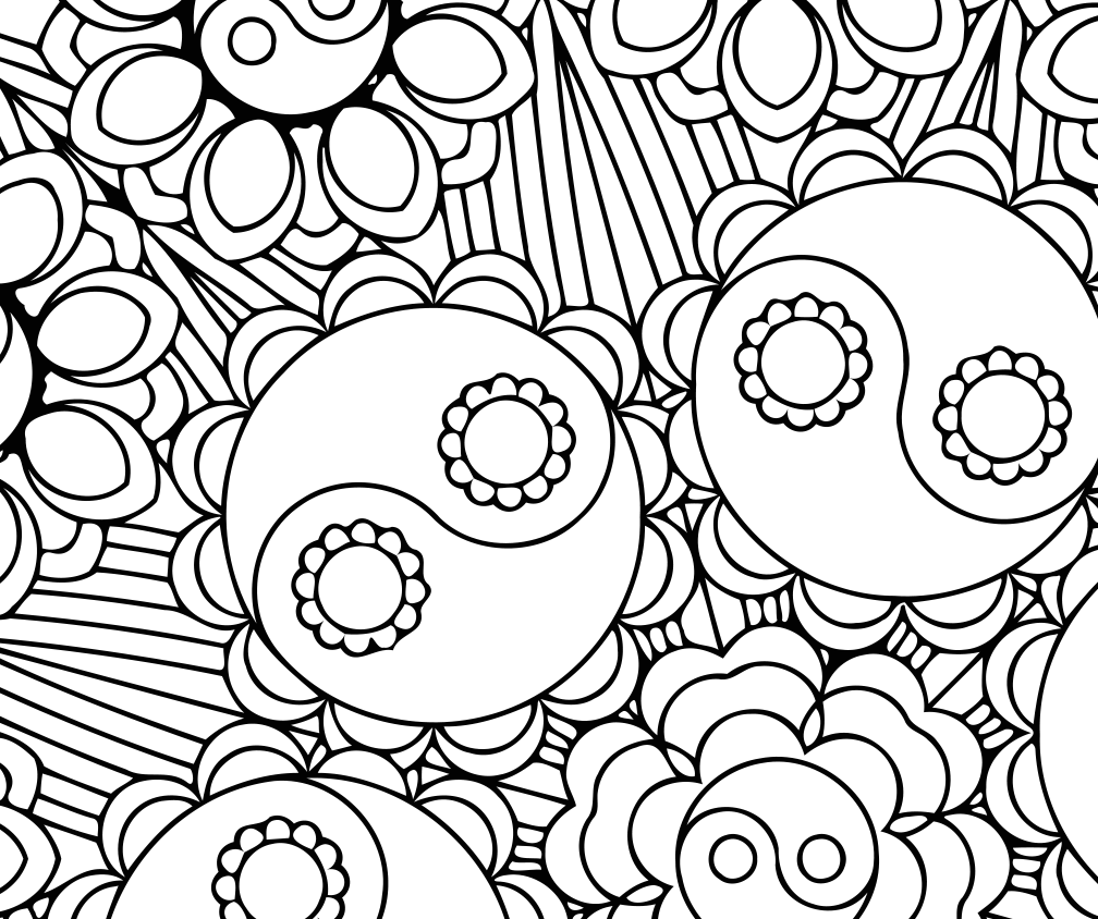1008x844 Yin Yang Coloring Pages