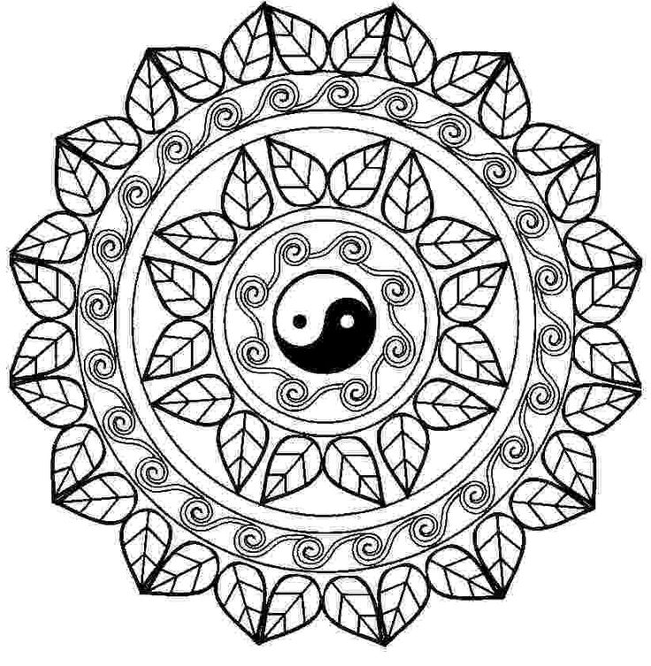 736x753 Adult Coloring Pages Mandala Yin Yang Free