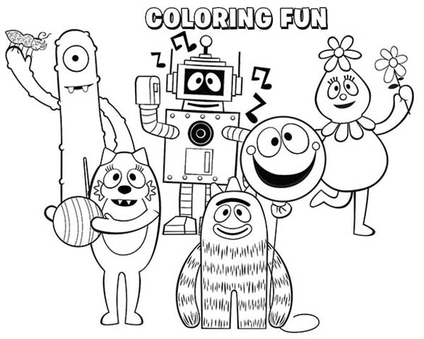 600x480 Yo Gabba Gabba! Coloring Fun