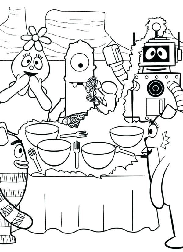 600x829 Yo Gabba Gabba Coloring Page Yo Coloring Pages Yo Coloring Pages