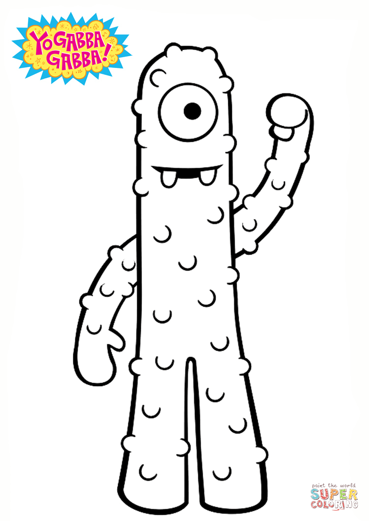 750x1058 Yo Gabba Gabba Coloring Pages