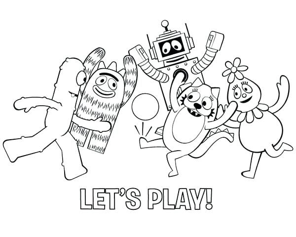 600x480 Yo Gabba Gabba Coloring Pages Printable Coloring Page
