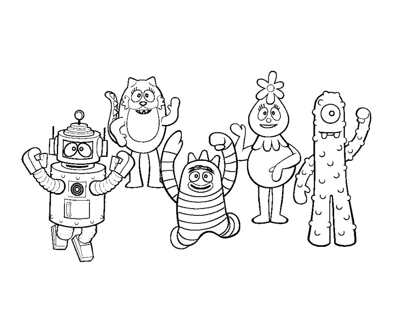 800x667 Yo Gabba Gabba Coloring Pages To Print Top Coloring Pages