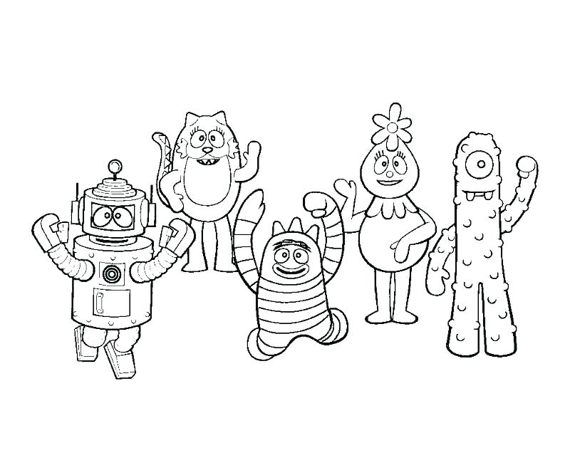 800x667 Yo Gabba Gabba Coloring Page Yo Yo Coloring Pages Free Yo Yo Yo