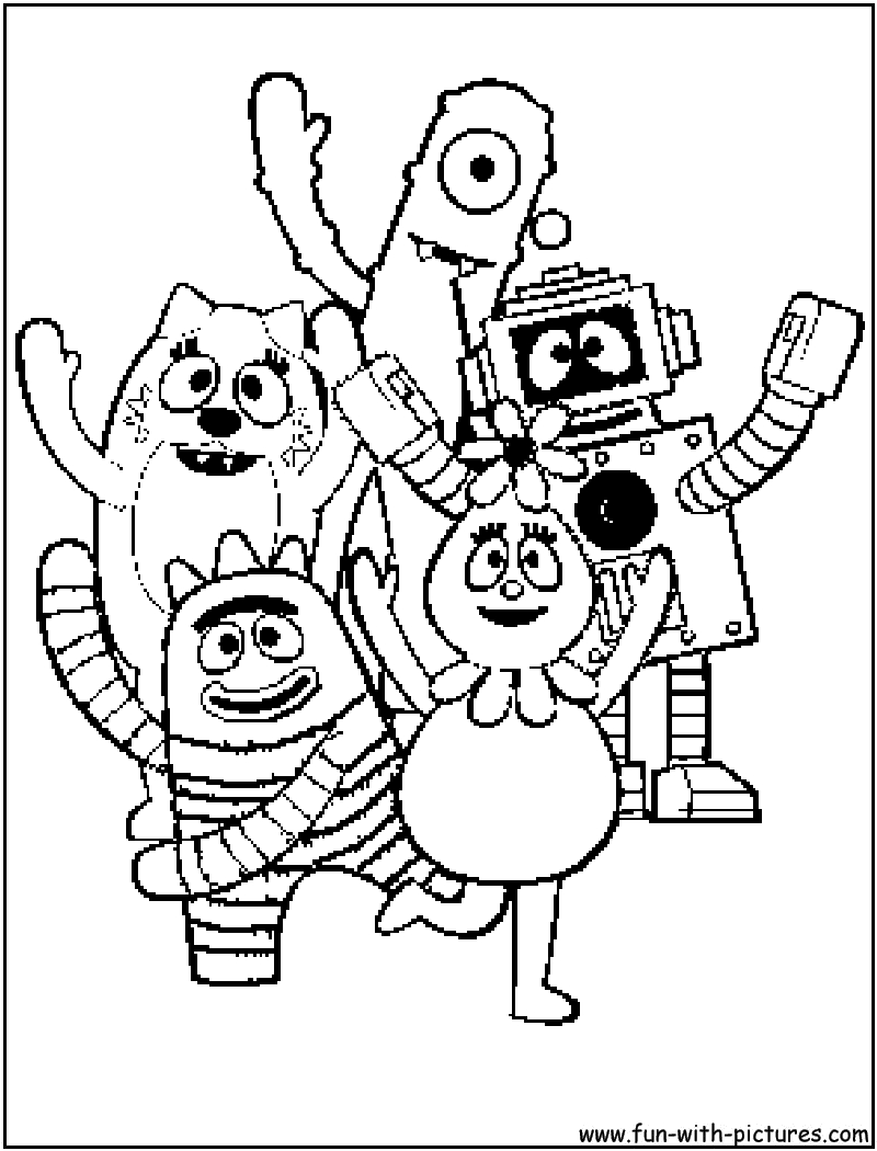 800x1050 Yo Gabba Gabba Coloring Pages