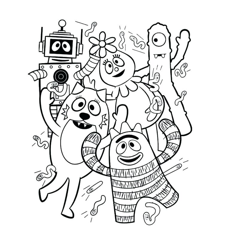 805x805 Yo Gabba Gabba Coloring Pages Yo Pictures To Print And Color Last