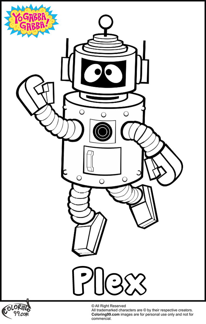 700x1100 Yo Gabba Gabba Coloring Pages