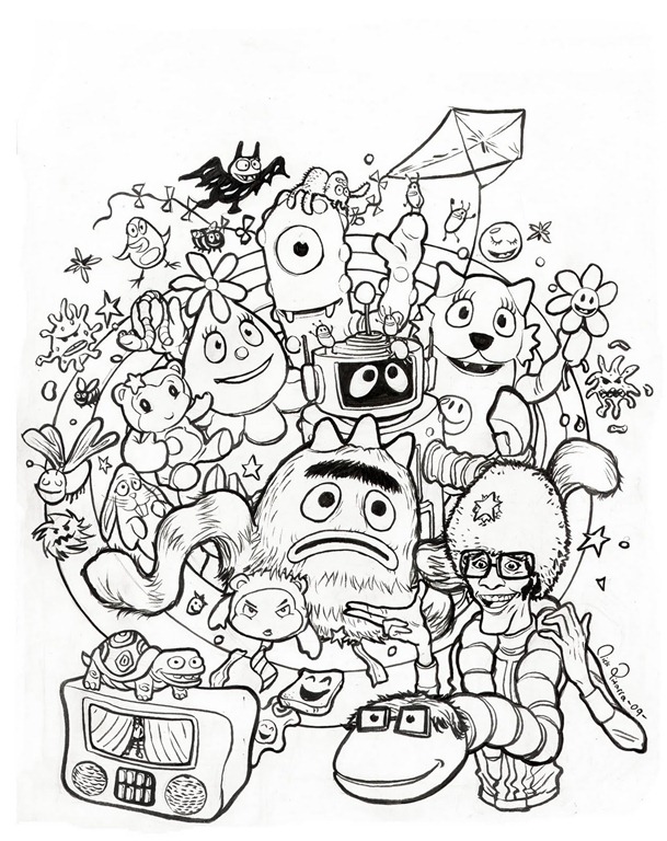 609x768 Yo Gabba Gabba Coloring Pages Coloring Pages To Print