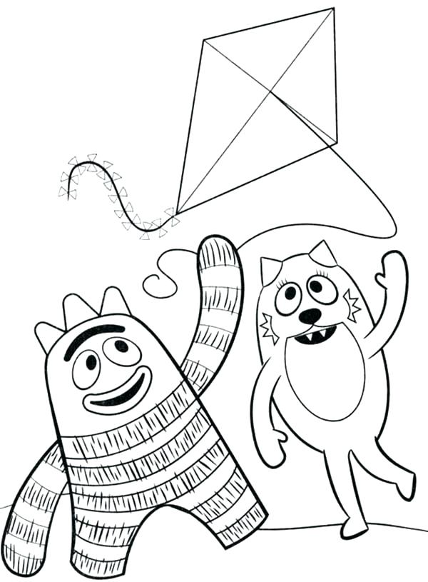 600x815 Yo Gabba Gabba Coloring Pages Games Yo Coloring Page Coloring