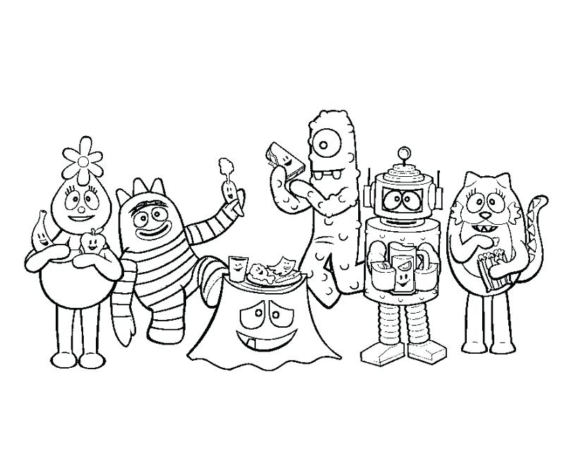 Yo Gabba Gabba Coloring Pages Free Printable at GetDrawings | Free download