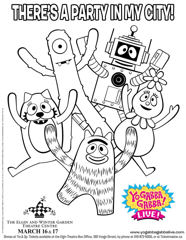 593x768 Yo Gabba Gabba Coloring Pages Archives